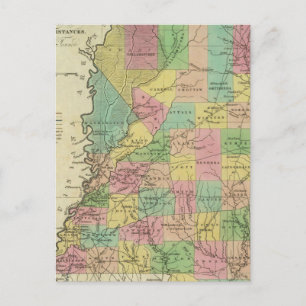 Postale Nouvelle Carte Du Mississippi 2