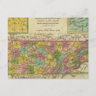 Postale Nouvelle Carte Du Tennessee 2