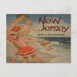 Postale nouvelle jersey shore vintage vacances carte posta