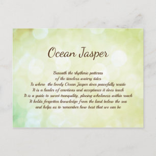 Postale Ocean Jasper Cristal Design de guérison Carte post