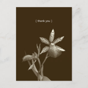 Postale Orchidée photo de fleur personnalisée carte de rem