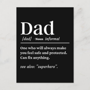 Postale Papa Définition Papa Carte Fête des pères cadeau p