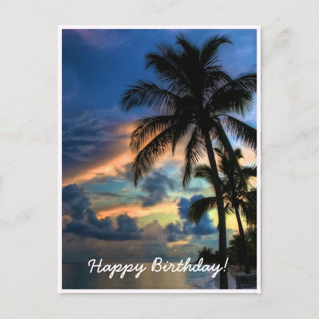 Postale Paradis… Carte d'anniversaire (Devant)