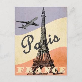 Postale Paris France Tour Eiffel Vintage voyage Carte post