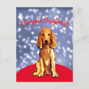 Postale Pawsome noël avec un spaniel cocker ! Carte postal