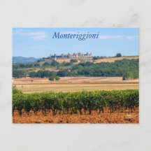 Paysage de Monteriggioni, Toscane, Italie Carte po