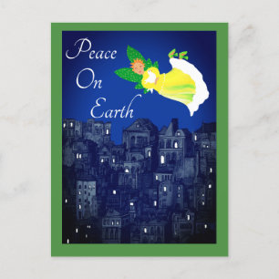 Postale Peace on Earth Angel avec carte plat Dove