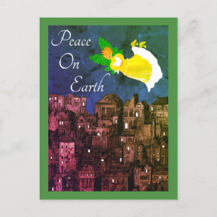 Postale Peace on Earth Angel avec carte plat Dove