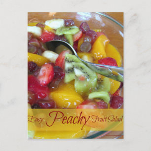 Postale Peach Pie Remplissage Salade de fruits Carte Recet