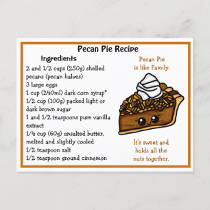 Postale Pecan Pie Recette Carte