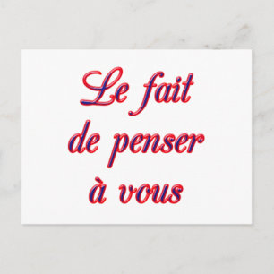 Postale Penser à votre carte