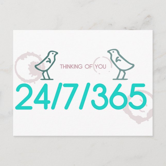 Postale Penser à votre carte (Devant)