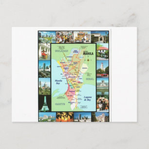 POSTALE PHILIPINES CARTE DU MANILLE