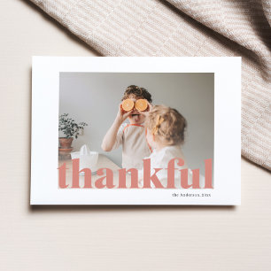 Postale Photo de famille Joyeux Thanksgiving Carte posta