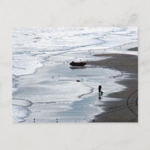 Postale Photo de la mer arrivant à terre à la carte postal