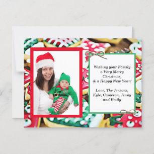 Postale Photo famille + Recette Carte de Noël