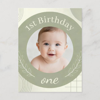Postale Photo personnalisée 1er anniversaire - Carte posta