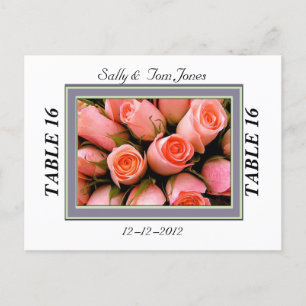 POSTALE PHOTO & ROSE TABLE NUMÉRO CARTE MODÈLES