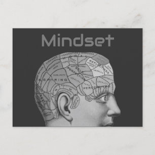 Postale Phrenologie vintage Chef Mindset carte du cerveau