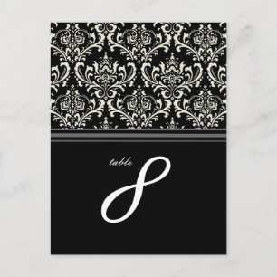 Postale PixDezines Rossi Damask, carte n° de table