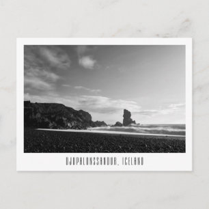 Postale Plage noire de Djupalonssandur en Islande carte po