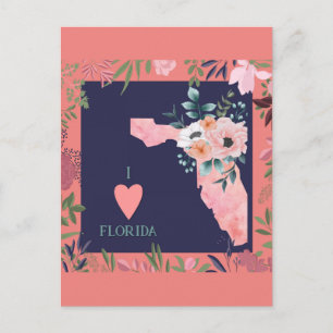 Postale Plutôt Floride J'aime Floride Carte d'état de la F