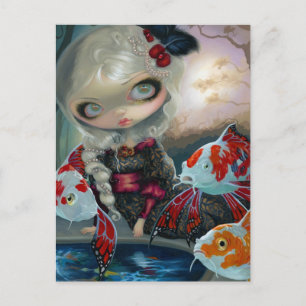Postale "Poissons Volants : Le Bassin des Carpes" Carte po
