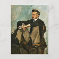 Portrait de Renoir par Frederic Bazille Carte post