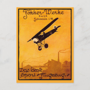Postale Poster de Fokker Worke sur Carte pour notes