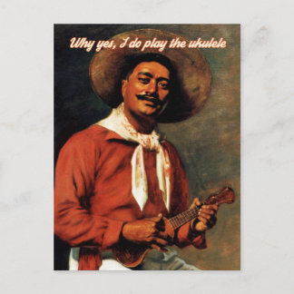 Postale Pourquoi je joue la carte Ukulele