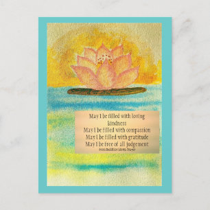 Postale Prière bouddhiste de Metta de carte de méditation