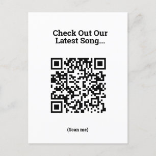 Postale Promotion de la chanson - QR Code Design Carte pos
