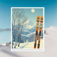 Purgado Colorado Durango station de ski Carte post