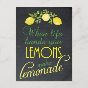 Postale Quand la vie vous donne des citrons faire la carte
