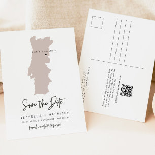 Postale QUINN Portugal Carte Enregistrer la date (Coeur mo