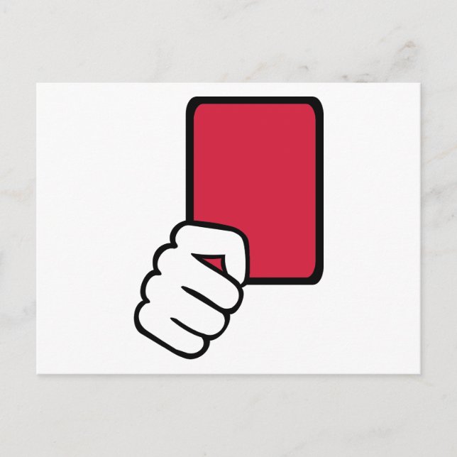 Postale Référence carte rouge (Devant)