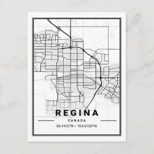 Postale Regina Saskatchewan Carte des villes de voyage