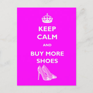 Postale Restez Calme Et Achetez Plus De Chaussures Carte P