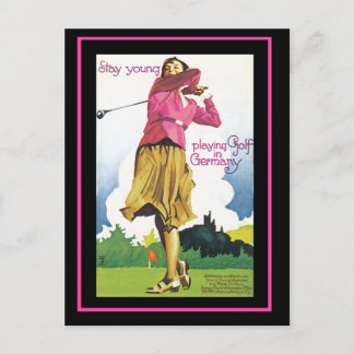 Postale Restez jeune ! Jouez au golf en Allemagne  Carte p