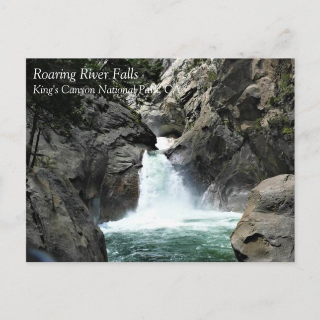 Postale Roaring River Falls, King's Canyon, CA Carte posta (Devant)