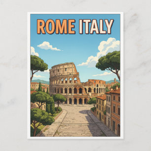 Postale Rome Italie Anime Vintage Carte de Voyage
