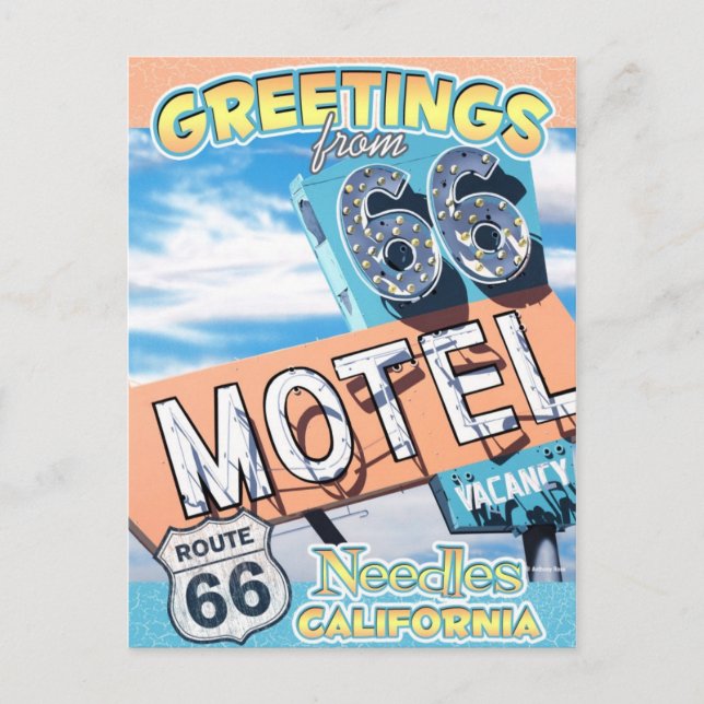 Postale Route 66 Aiguilles de voeux Californie Carte posta (Devant)