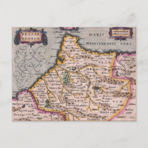 Postale Royaume de Fès Fes Antique Carte du Maroc Carte po