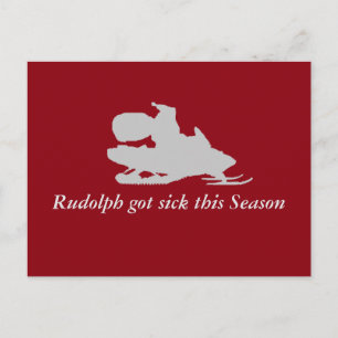 Postale Rudolph est tombé malade cette saison carte postal