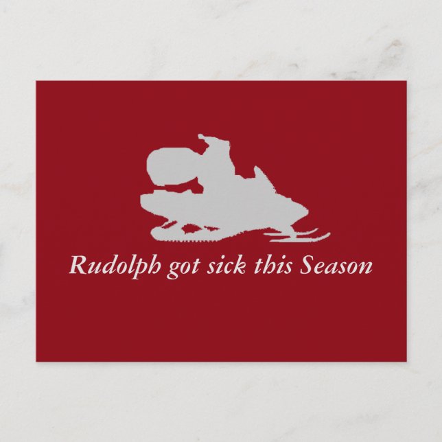 Postale Rudolph est tombé malade cette saison carte postal (Devant)