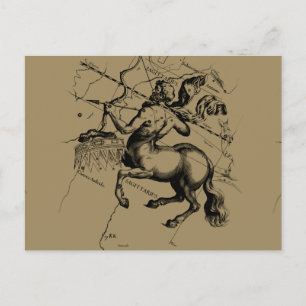 Postale Sagittarius Constellation Carte Engraving Hevelius