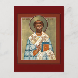 Postale Saint Augustin de la carte de prière d'Hippo