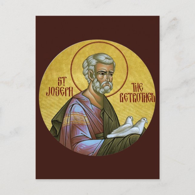 Postale Saint-Joseph, la carte de prière des fiancés (Devant)