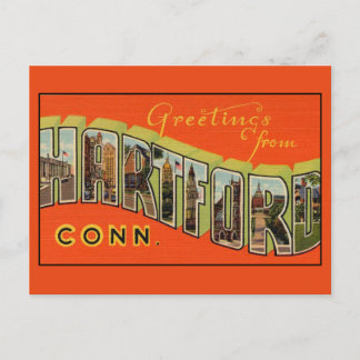 Postale Salutations de Hartford Grande Lettre carte postal