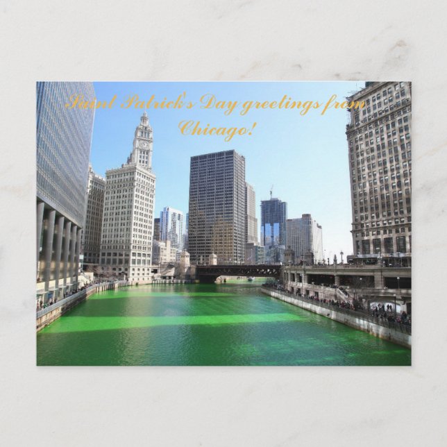 Postale Salutations de la Saint Patrick de Chicago carte p (Devant)